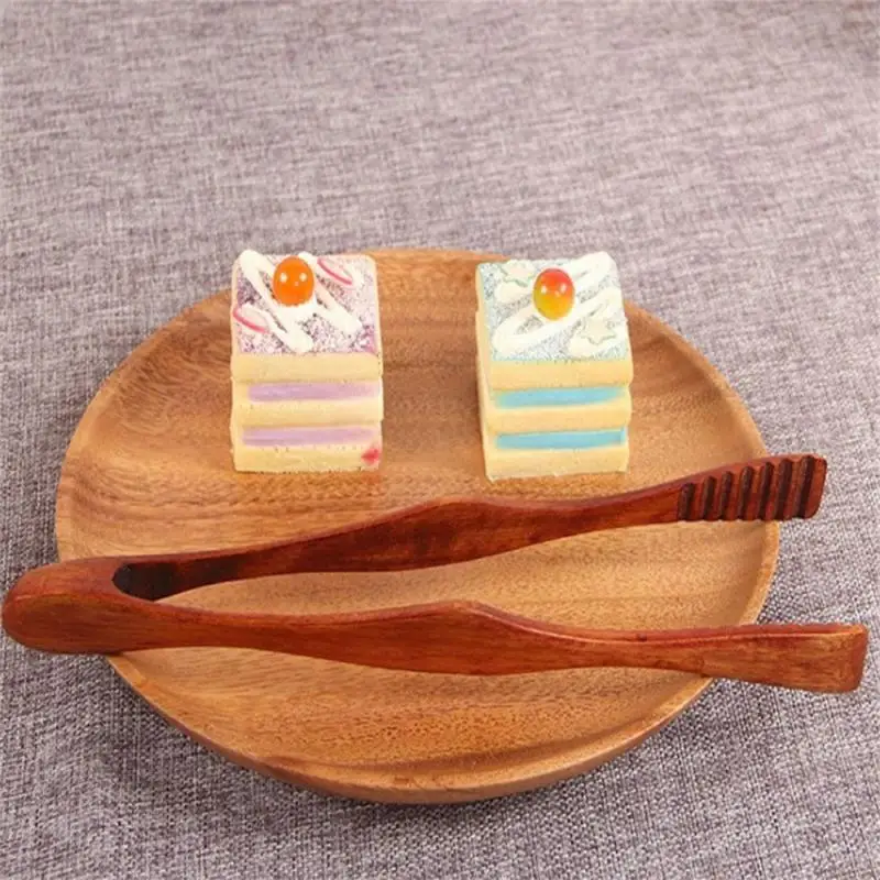 Bread Small Convenient Security Portable Home Salad Clip Simple Health Kitchen et Fashion Food Clip Wood