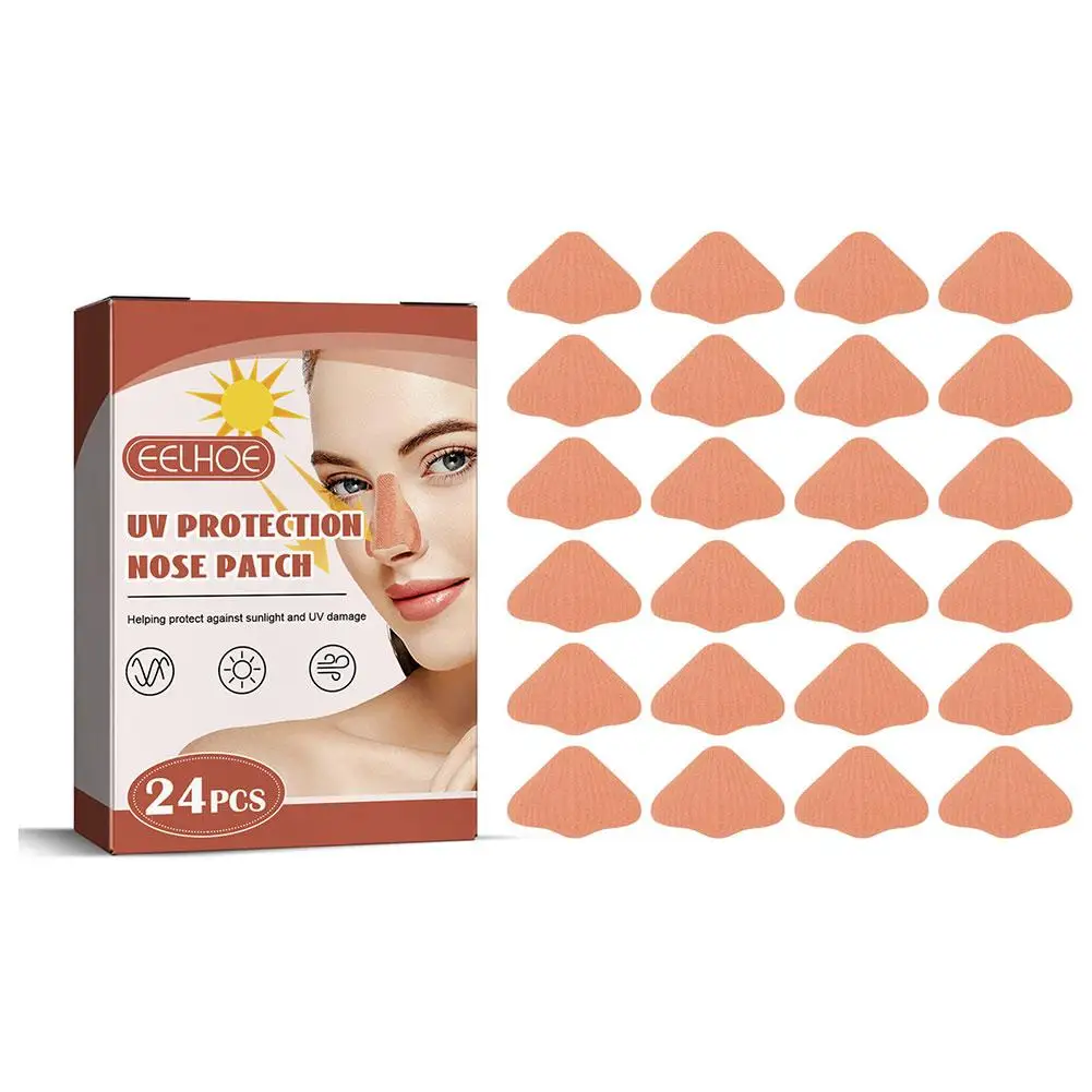24pcs Sunscreen Nose Patch Nose Protection Stickers Sunscreen Patch Skin Care Sun Protection Accessories facial sunscreen sunscreen cream sunscreen stick