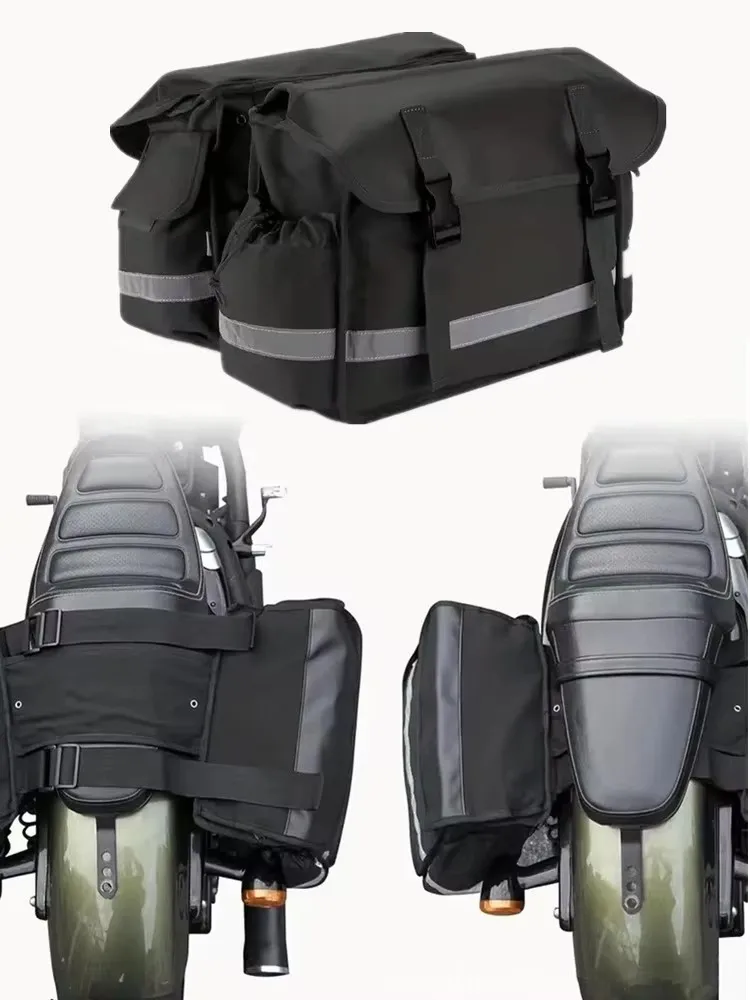 Durable Off-Road and Outdoor Travel Motorcycle Saddle Bags with Detachable Feature