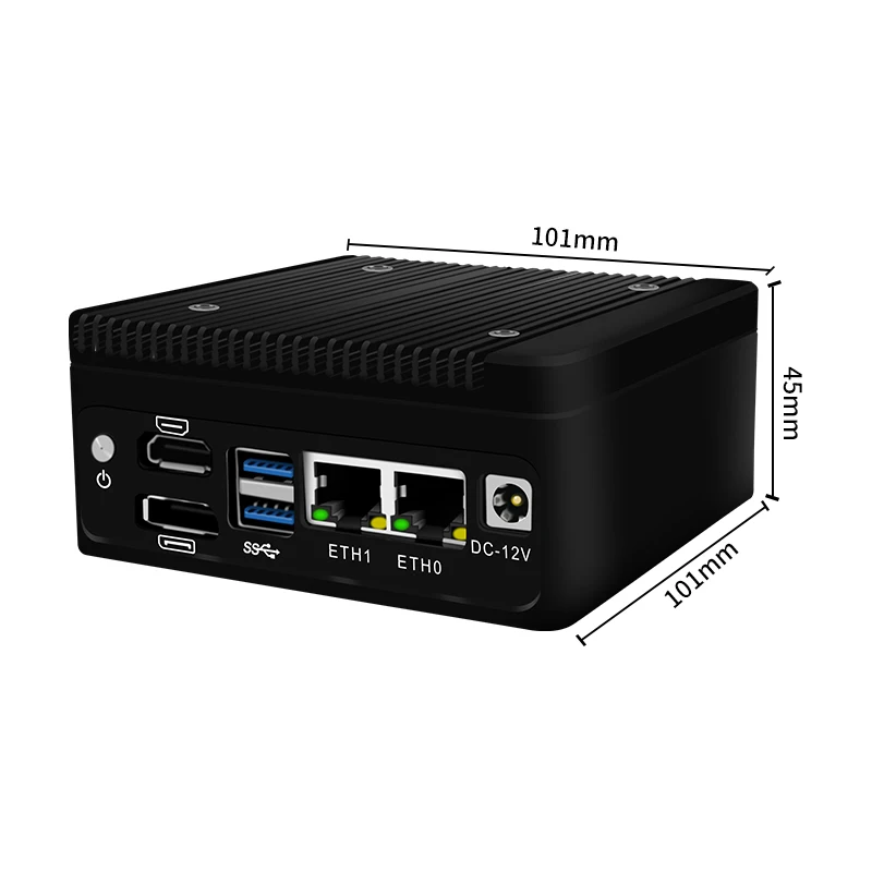Kingnovy Mini PC Fanless 12th Gen Intel N100 DDR5 Pocket mini Desktop 2xi226-V 2.5G LAN pfSense Firewall computer Proxmox ESXi 3