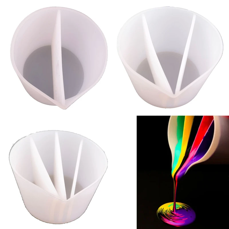 Clear Silicone Epoxy Resin Mixing Cups For DIY Crystal Epoxy Resin Mold