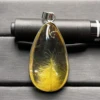 Natural Stone Green Phantom Crystal Pendant Quartz Rutilated Jewellery Decoration Polished Rock Healing 2