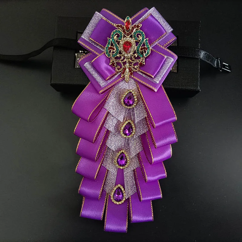Herren Fliege Original Design Retro Strass Brosche handgemachte Schmuck Geschenke für Männer Frauen High-End-Hochzeits kragen Blume Fliege
