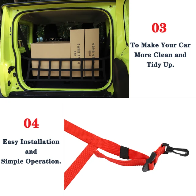 صندوق السيارة غطاء شبكة بضائع لسوزوكي جيمني ، عزل الأمتعة ، شبكة، JB43 ، JB64 ، JB74