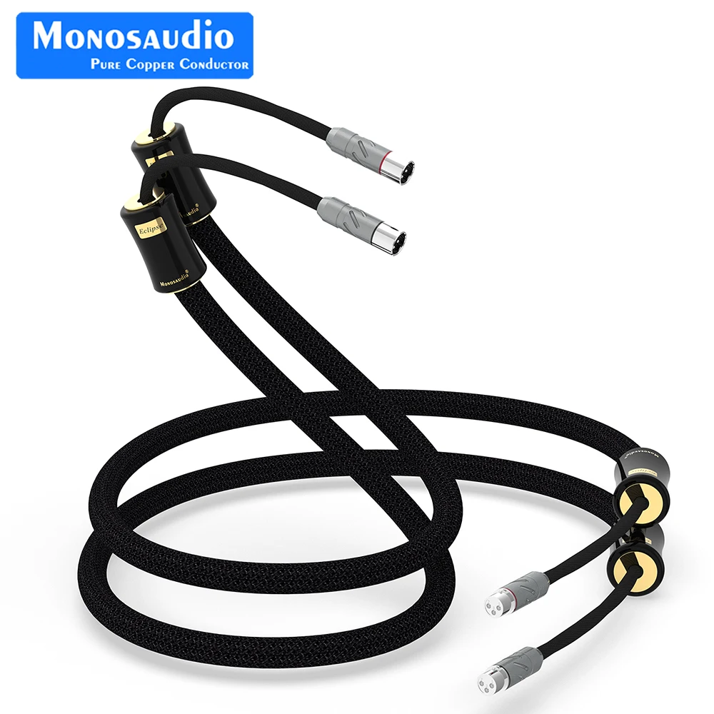 

Monosaudio Pair Eclipse 99.998% Pure Silver XLR Balanced Interconnect Cable With Rhodium Plated XM700R/XF700R XLR Connectors