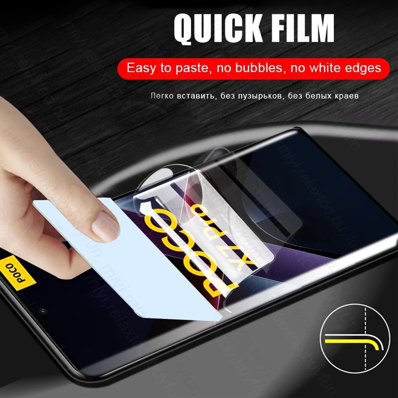 2 Pack] 2 Pezzi Pellicola Idrogel Compatibili Per Xiaomi Poco X7 Pro 5G Infrangibile Massima Qualità AntiBolla Antimiopia Hydrogel Screen Protector (Xiaomi Poco X7 Pro 5G, Anti Blue-Ray