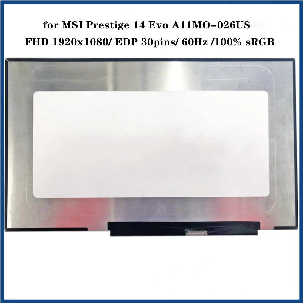 14 Pollici Per Msi Prestige 14 Evo A11Mo-026Us Pannello Del Computer Portatile Schermo Lcd Ips Fhd 1920X1080 Edp 30Pin 60Hz 100% Srgb