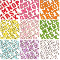 5.5CM ABC Chenille Letter Patches | Iron-On Embroidered Alphabet Sequins for Clothing, Towels & DIY Projects