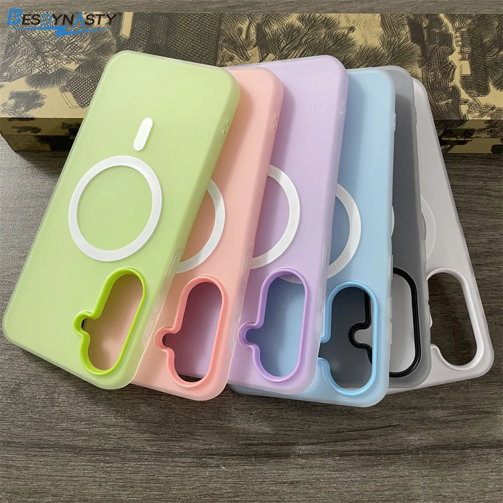 Vibrant Magnetic Matte Phone Case with 2-in-1 Design