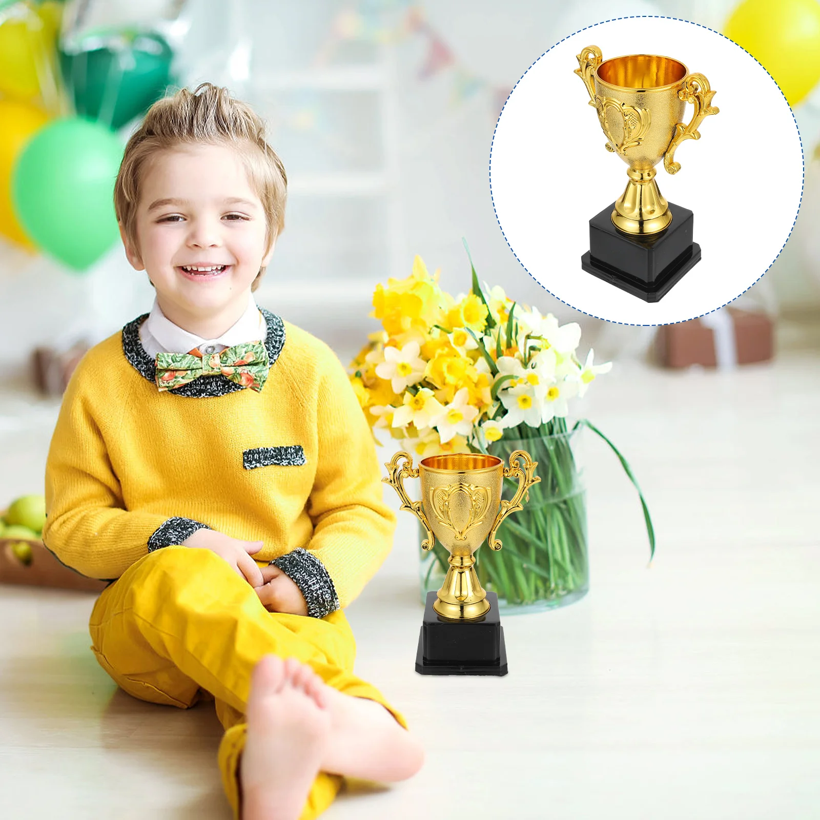 

Children Trophy Football Trophies for Reward Top Hat Award Cup Winner Trophys School Kids Desktop