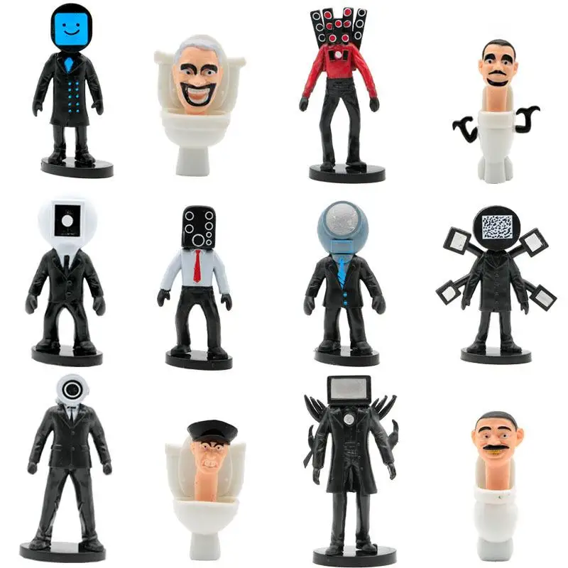 

Skibidi Toilet Anime Figure One Pieces Movies & Tv Action Figure Set Monitor Cosplay People Toys