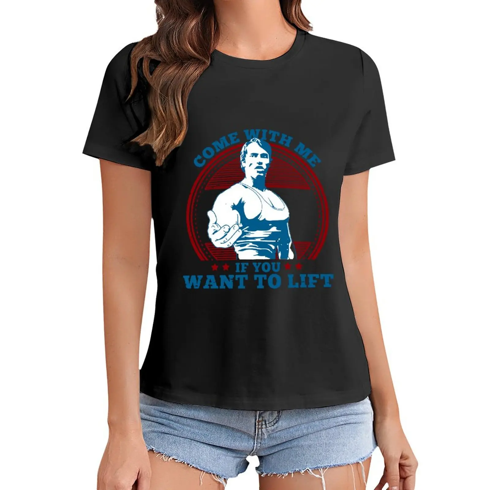 

Come With Me If You Want To Lift T-Shirt sweat animal print sublime cotton t shirts Women