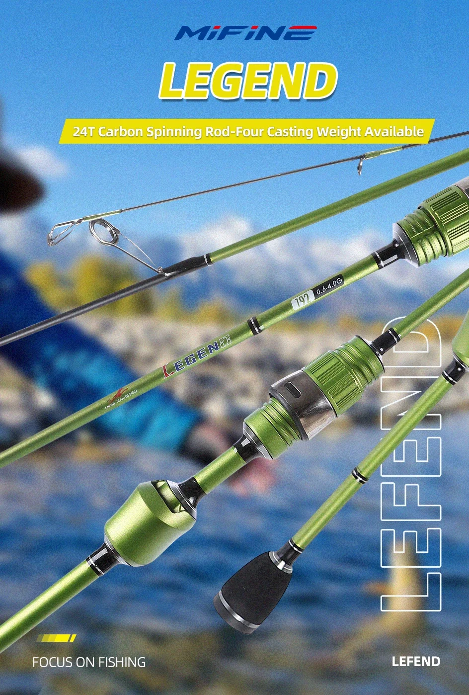 MIFINE LEGEND Spinning XUL Ultralight Fishing Rod 24T Carbon