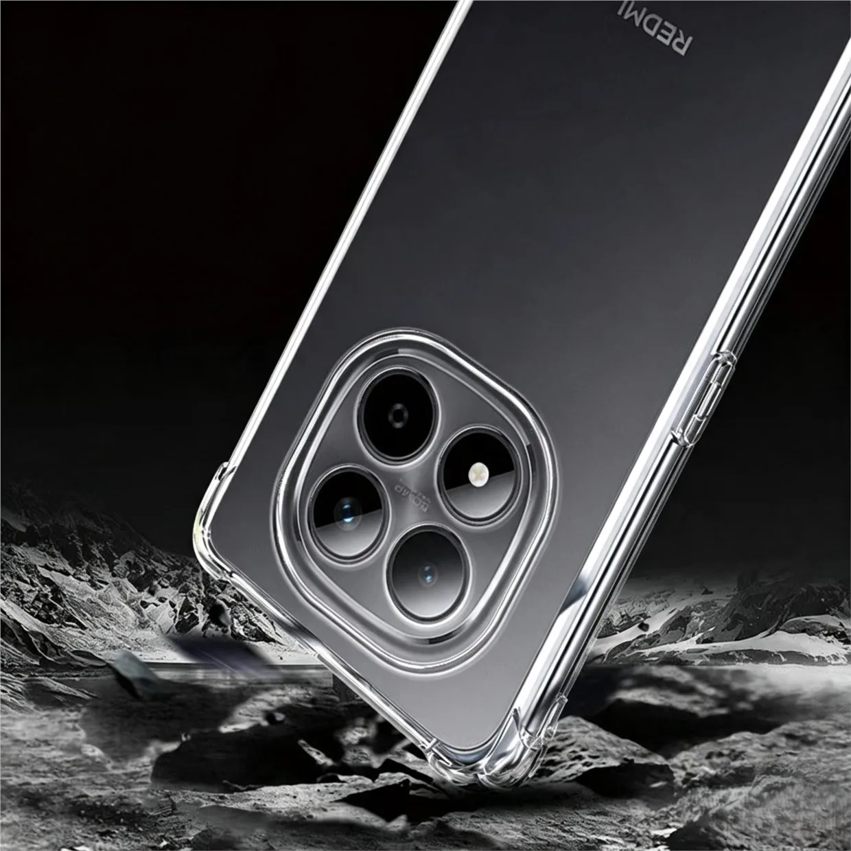 Durable Transparent Shockproof Phone Case - Thick Clear Protective Soft Cover