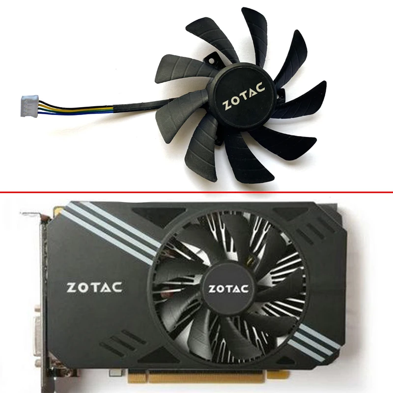 

Вентилятор для охлаждения ПК ZOTAC N1060IXOC 6GD GTX 1060, 3 ГБ, 85 мм, 40 мм