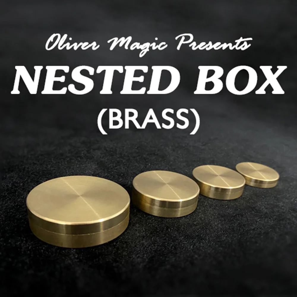 

Nested Box (Brass) by Oliver Magic Tricks Close Up Illusion Gimmick Mentalism Props Signed Coin Vanish Appear in Metal Box Magia