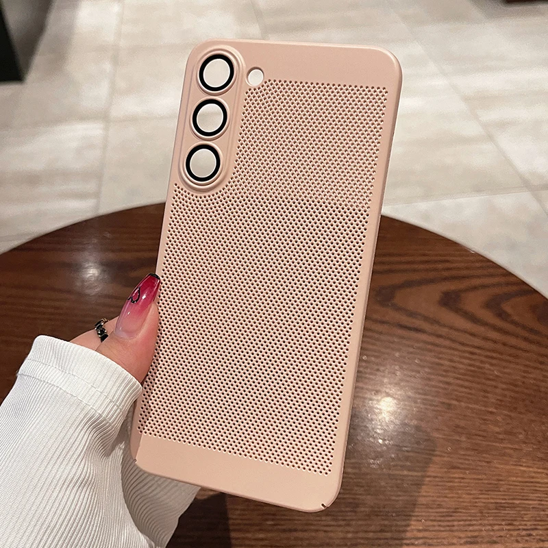 Cooling Mesh Heat Dissipation Case For Samsung Galaxy S23 S22 S21 Plus Note 10 20 Ultra Camera Protection Breathable_voghion.com