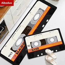

DIY Retro Cassette Fashion Simple Nordic Style Kitchen Mat Floor Carpet House Hold Carpet Long Strip Door Mat Modern Home Decor