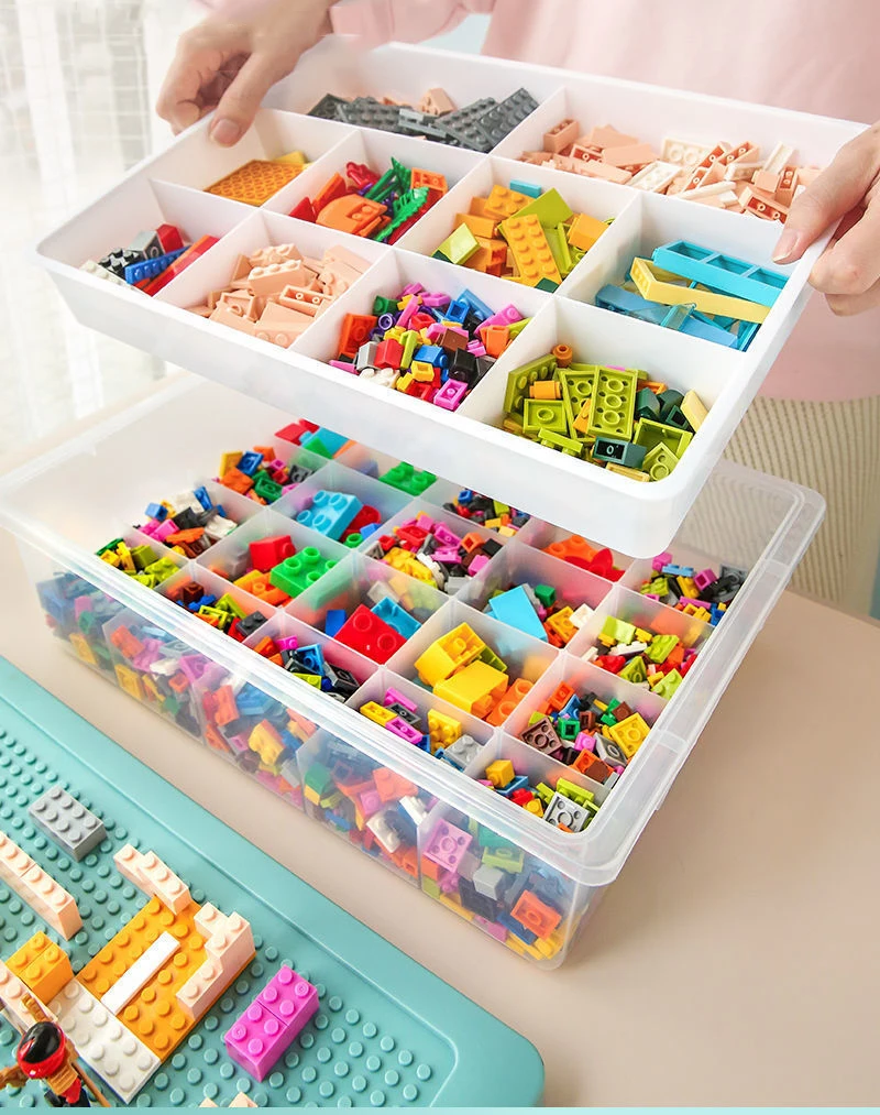 Contenedores Organizadores Caja Almacenaje Lego Amazon Almacenamiento Lego  Caja De Almacenamiento De Bloques De