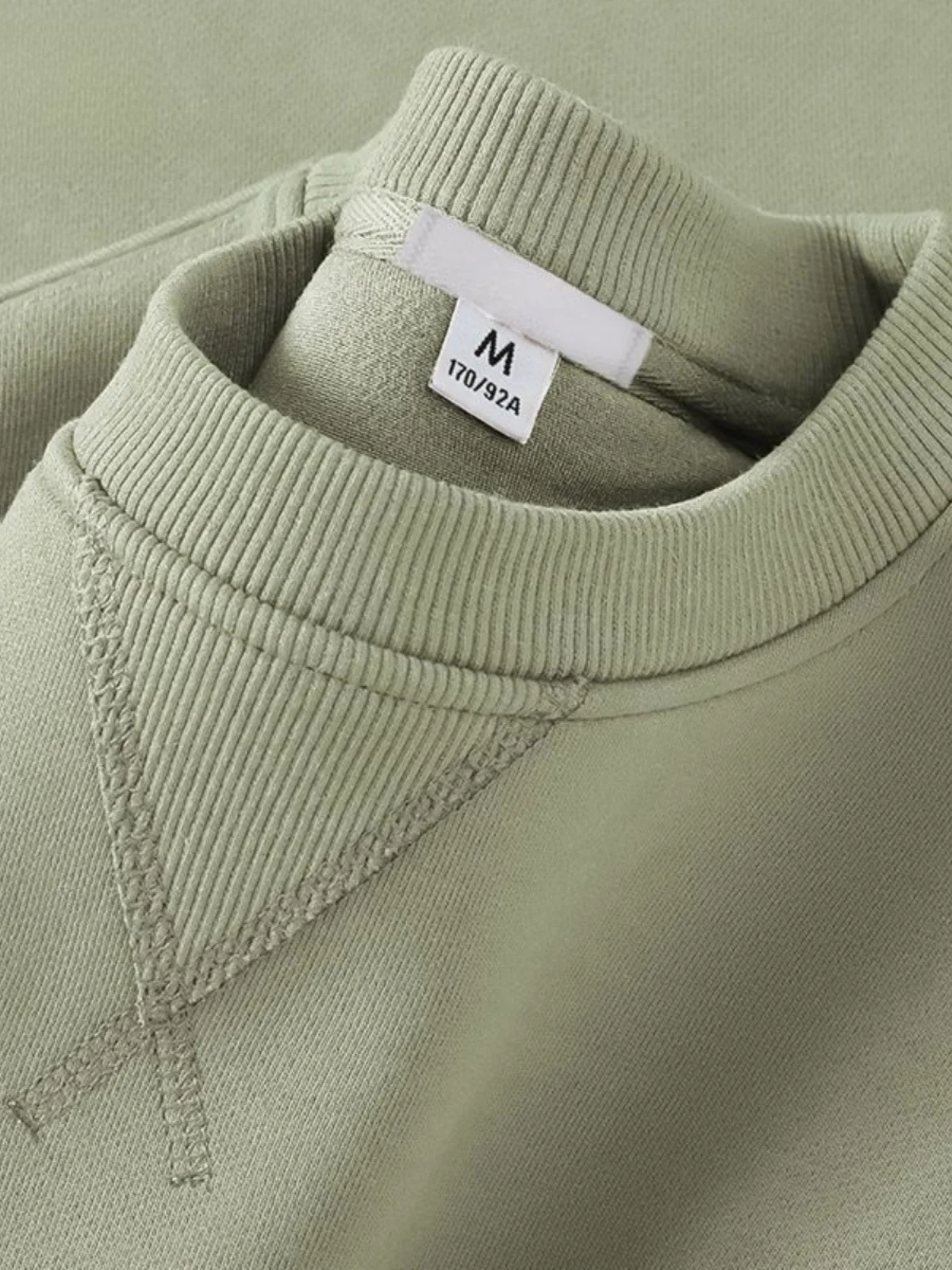 ex Crew Ne Sweatirt Pure Color American Sle Spring Autumn Casual Outerwear Cotton Polyester Loose Fit Long Sve