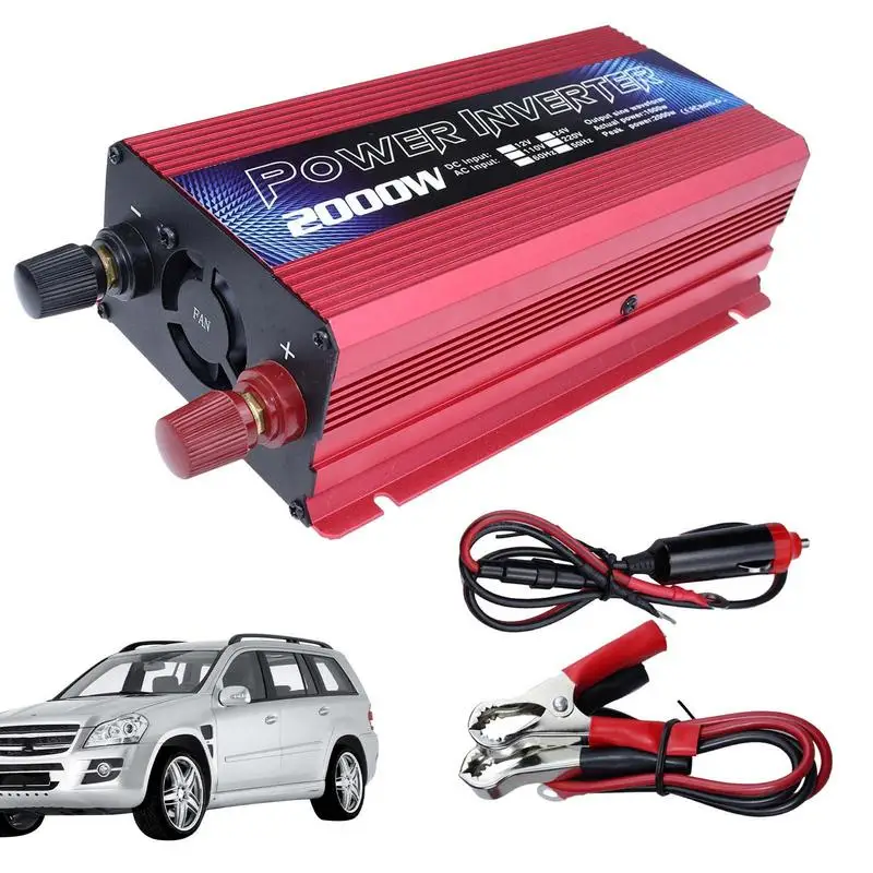 Power Inverter for Car 2000W Safe Intelligent DC12V to AC110 220V
