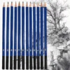12Pcs Graphite Pencil Wood Sketching Pencils Set 5H 4H 3H 2H HB B 2B 3B 4B 5B 6B 8B Pre-sharpened Pencils Stationery Supply 1
