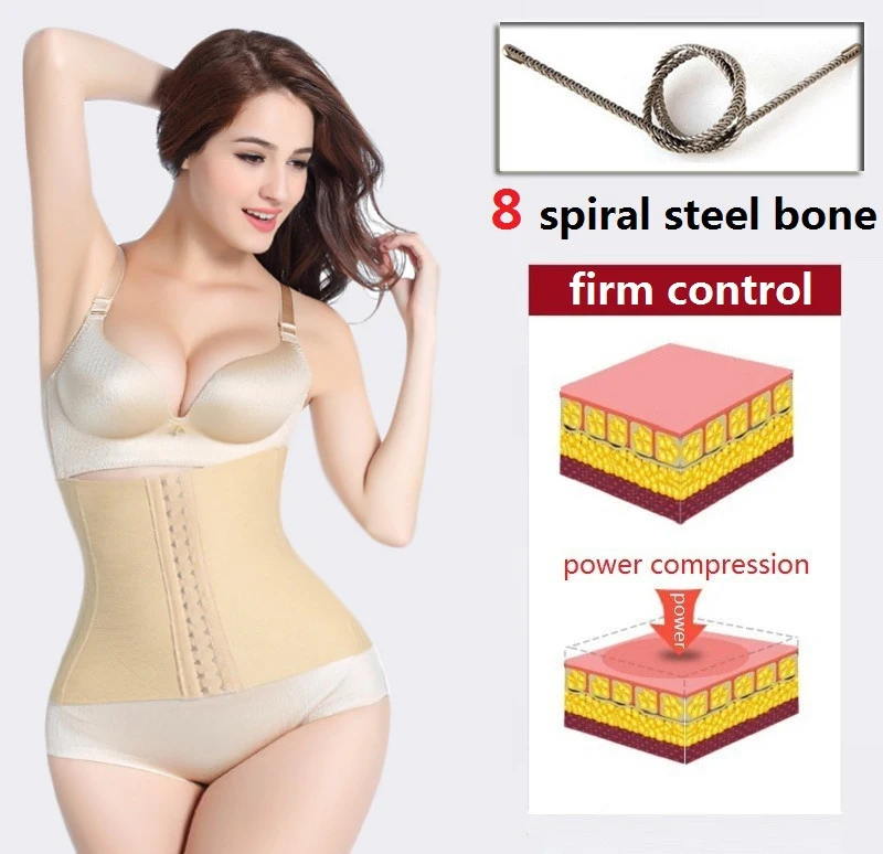 XXXXXXS Corset Slimming Waist Trainer Modeling Belt Women Dress Underwear Body  Shaper Waist Cincher 8 Steel Bone Girls Shapewear