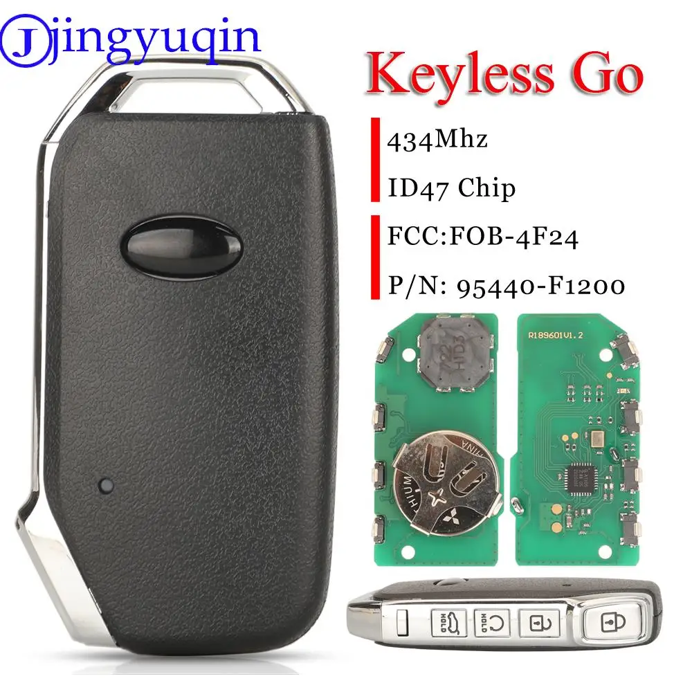 

jingyuqin Keyless Go Smart Car Remote Key Fob 434MHz ID47 Chip For KIA Sportage 2019 - 2021 P/N: 95440-F1200 FCCID: FOB-4F24