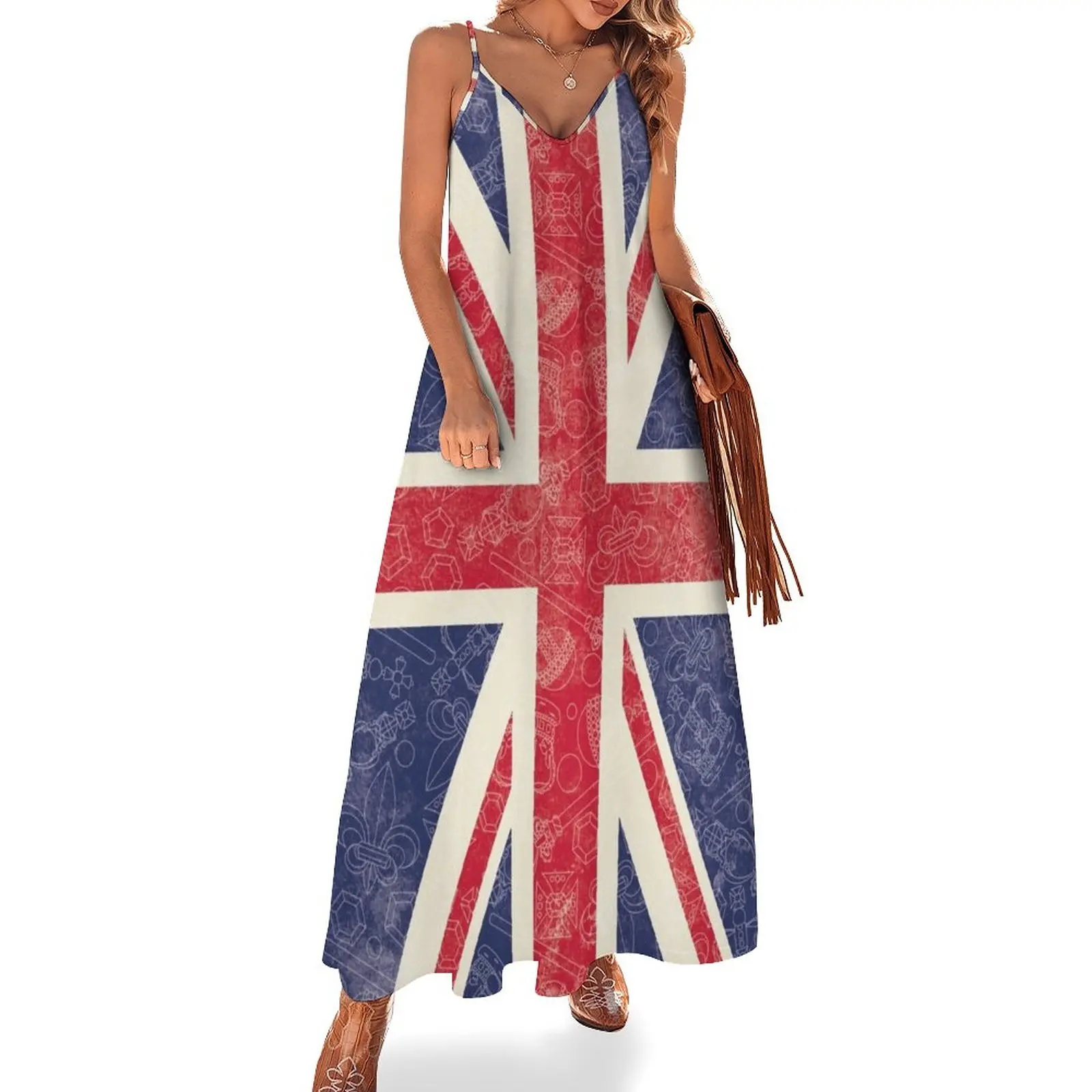 

Union Flag Sleeveless Dress Dresses gala Dress women