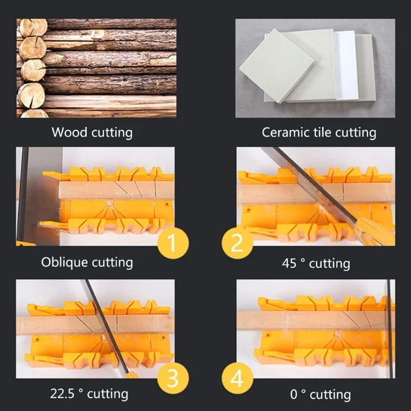 Cabinet Case Miters Box Cutting 45/90 Degree Portable Clamping Woodworking Tool Oblique