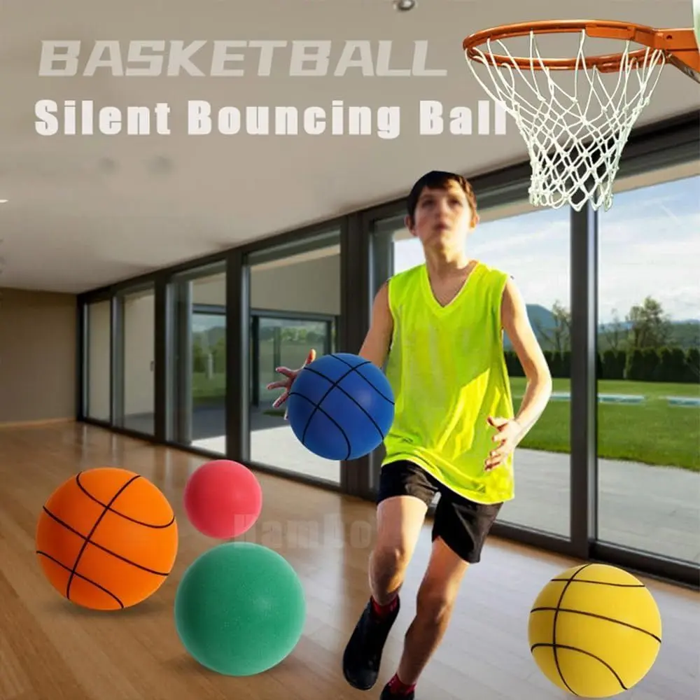 High-Density Foam Silent Basketball Easy to Grip Indoor Activities Indoor Training Ball Lightweight Low Noise Training Ball Kids