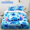 Personalized Duvet Custom Cute Stitch Angel Disney Bedding Set King Twin Double Child 3 Piece Polyester Duvet Cover Set-QIAN 3