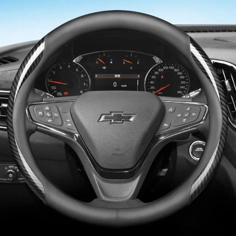 Premium Leather Steering Wheel Cover - Universal Fit