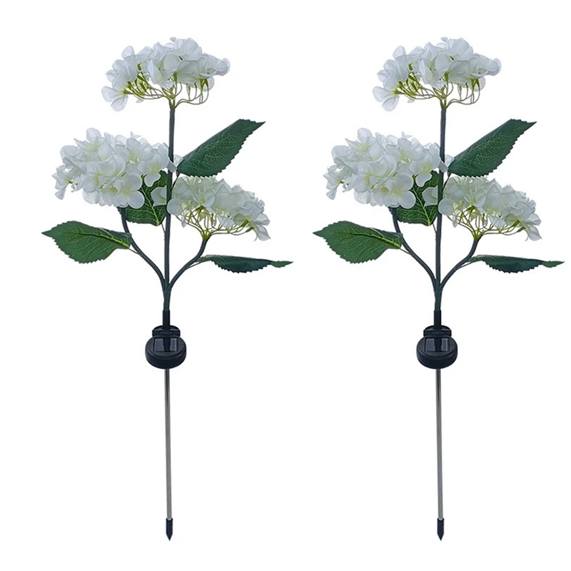 Solar Garden Lights Solar Flower Lights Luminous Flowers Solar Outdoor LED Lights Garden Path Yard Decoration White