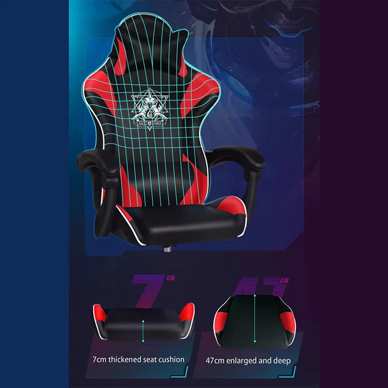 High-End Boy Game Chair Ergonomic Anchor Live Lift Swivel Black Special Chair For E-sports Competition Business Office Chairs 5