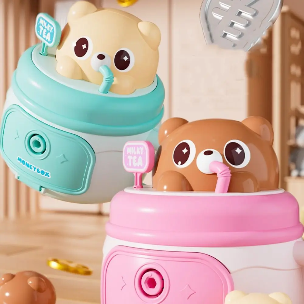 Simulated Bear Water Cup Storage Tank Savings Tank Animal Design Money Organizer Jar Portable Openable Money Storage Pot Kid Toy