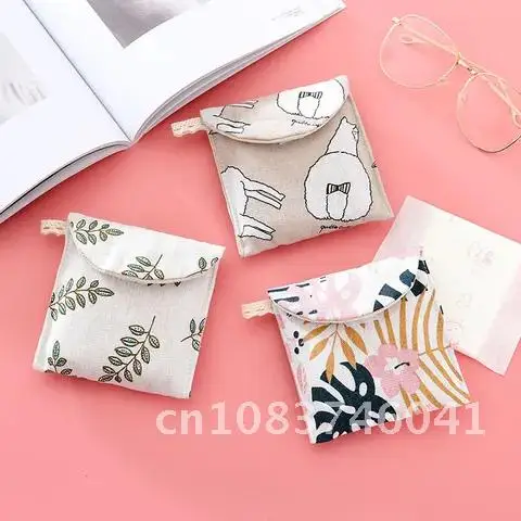 

Animation Menstrual Pad Pouch Portable Sanitary Napkin Bag Women Towel Bags Coin Purse Jewelry Organizer Ladies Cosmetic Bag