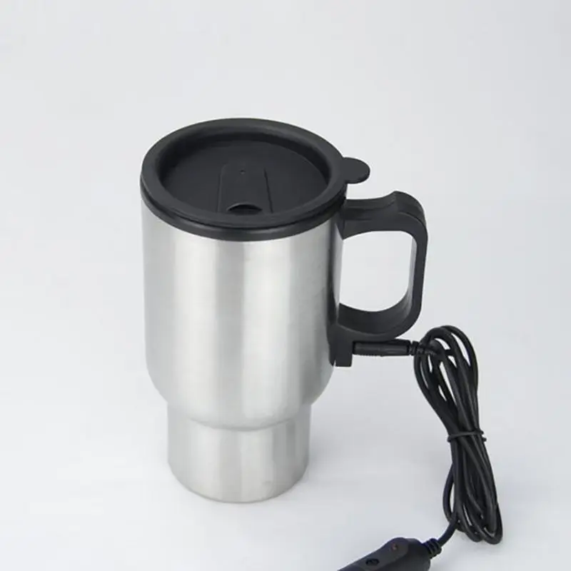 Car Coffee Maker Heating Travel Heated Thermos Mug Anti-scalding 12V