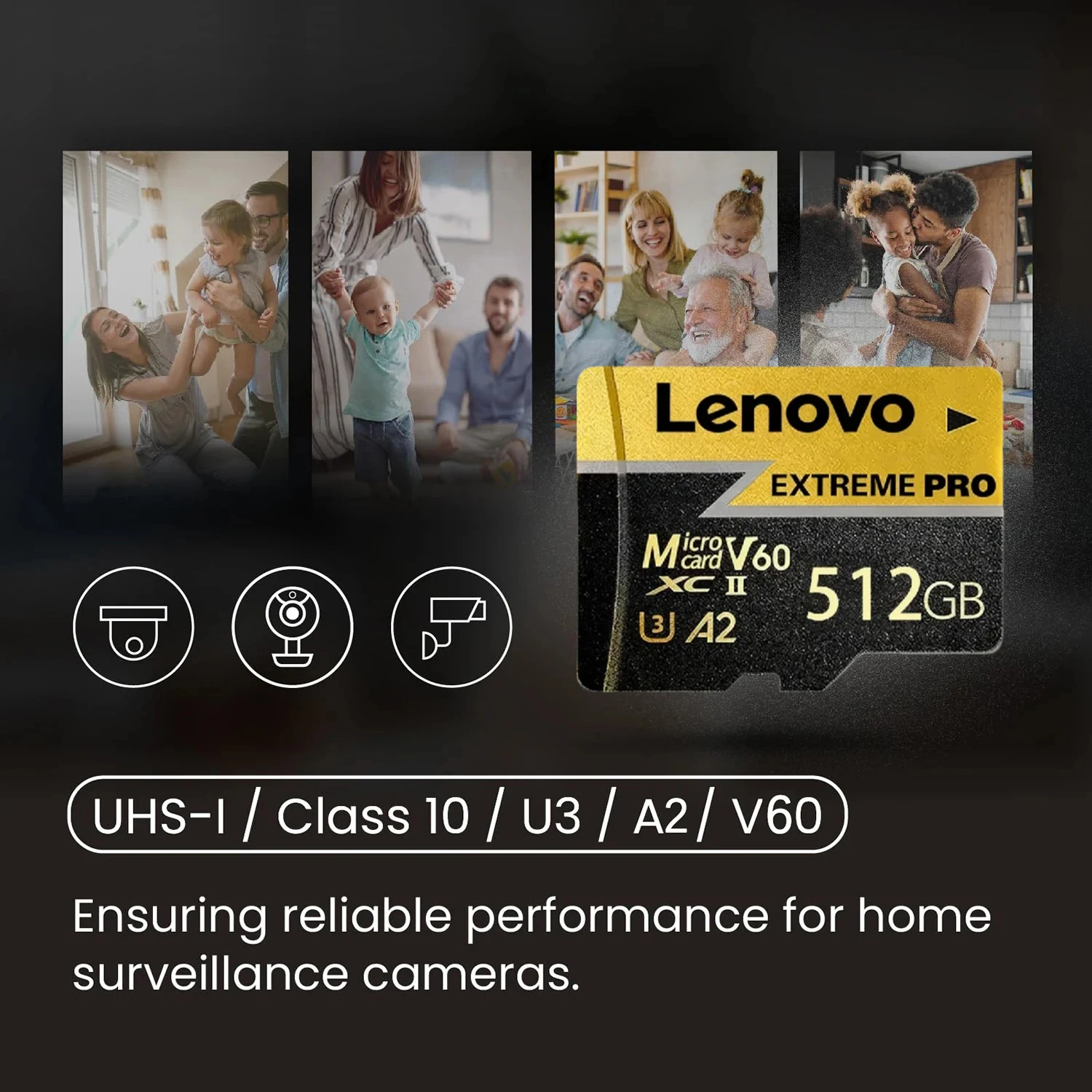 레노버 SD 카드 1TB 익스트림 프로 마이크로 SD 카드 고속 메모리 카드 128GB U3 V60 4K 풀 HD TF 플래시 카드 (닌텐도 스위치용)