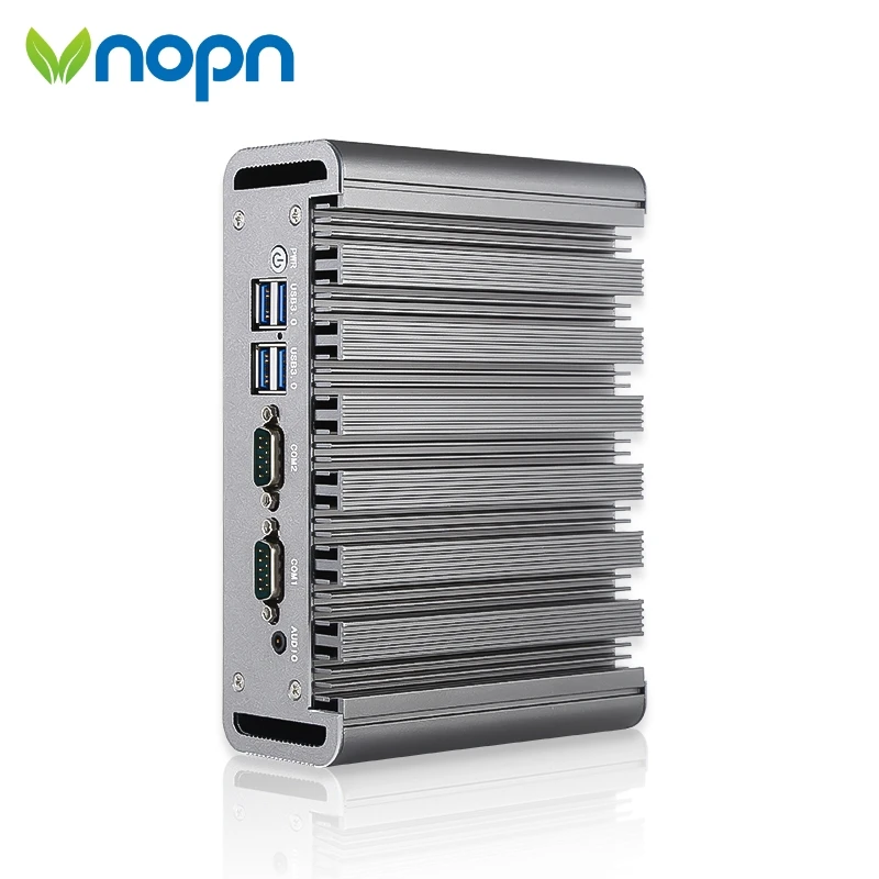 Factory New Core i3 5005U 2*LAN Support Triple Displays 2*HD-MI 1*VGA with Win Linux Industrial Fanless Mini Box PC