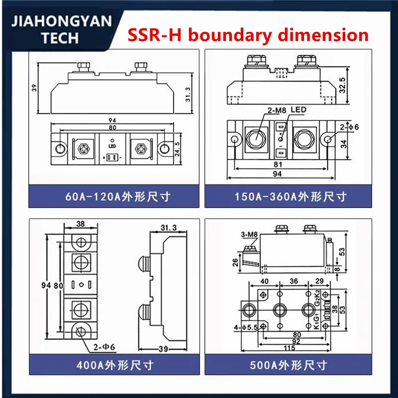 Solid-state relay SSR-H3200ZE 60A80A100A120A150A300A400A DC 24VDC control H3100ZF