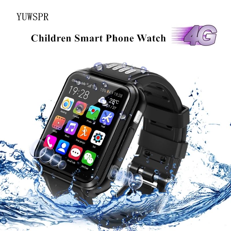 Kids Smart Watch, 4G GPS Tracker Child Phone Smartwatch with WiFi, SMS,  Call,Voice & Video Chat,Bluetooth,Alarm,Pedometer, Wrist Watch Suitable for