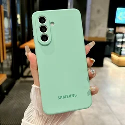 Elegant Shockproof Liquid Silicone Phone Case - Compatible with Samsung Galaxy 5G Models - Galaxy S23 Ultra (Cyan)