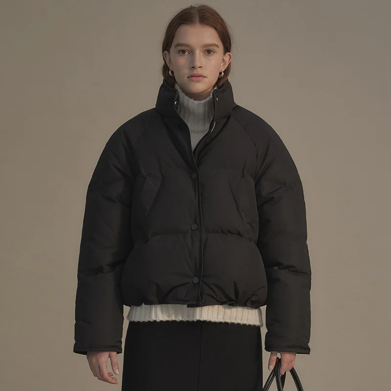 Nothing writte* 2023 Winter New Women's Short Thickened Down Coat Korean Version 90 White Duck Coat Casual Fashion Women's Coat