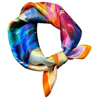 New 100% Natural Real Silk Scarf Women Bandana Square Scarves Wrap Kerchief elegant Spring Fashion Luxury High Quality Hijab - Image 6