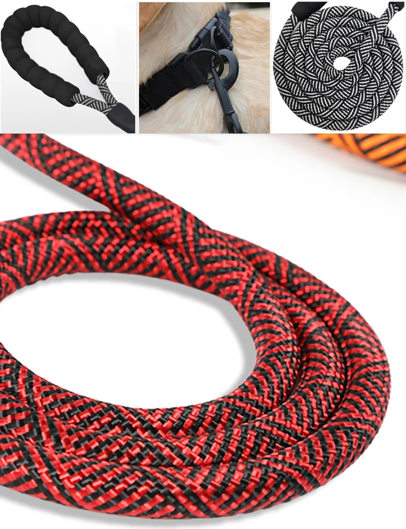 Reflective Nylon Round Dog Leash For Safe Walking And Control_voghion.com