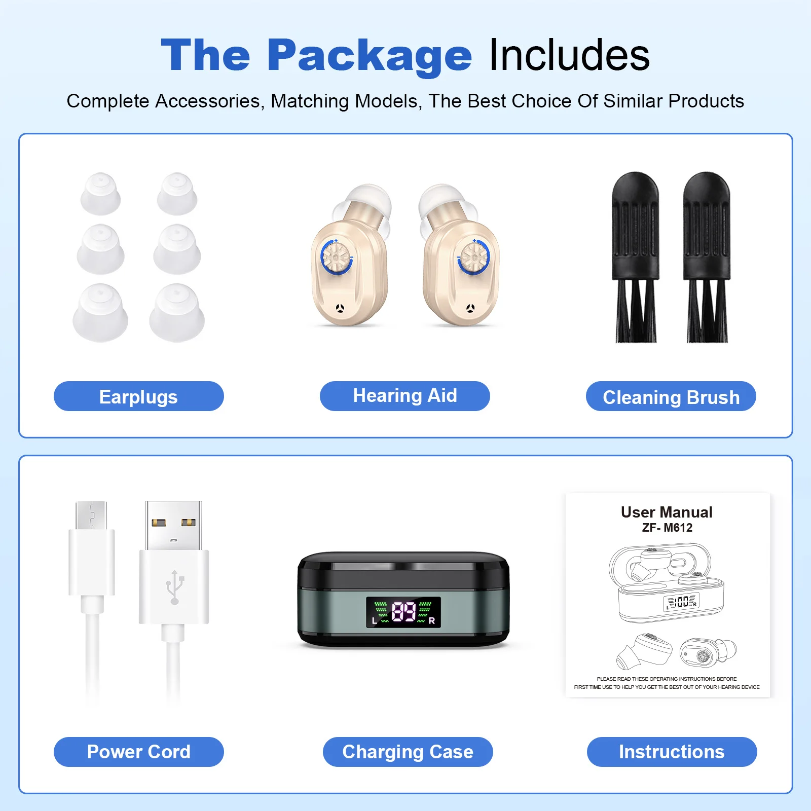 Rechargeable Portable Hearing Aids For Deafness Sound Amplifier Portable BTE Elderly Hearing Aid Invisible Hearing Amplifiers 5
