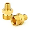 Brass Pressure Washer Coupling Adapter M22-14mm Male to 3/8 and 1/4 Connector M22 Pressure Washer Hose Adapter Fitting 4500 PSI 1