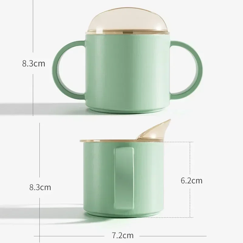Baby Feeding Cups Kid Learning Drinking Cup with Double Handle Flip Lid Leakproof Infants Water Cups Bottle BPA Free with Lid drinking cup water cup feeding cup