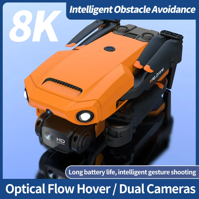 New P8 Drone 8K with ESC HD Dual Camera 5G Wifi FPV 360 Full Obstacle Avoidance Optical Flow Hover Foldable Quadcopter Boy Gift 6